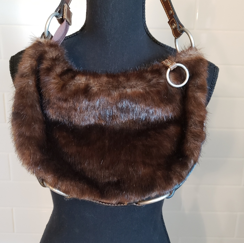 Faux fur bag